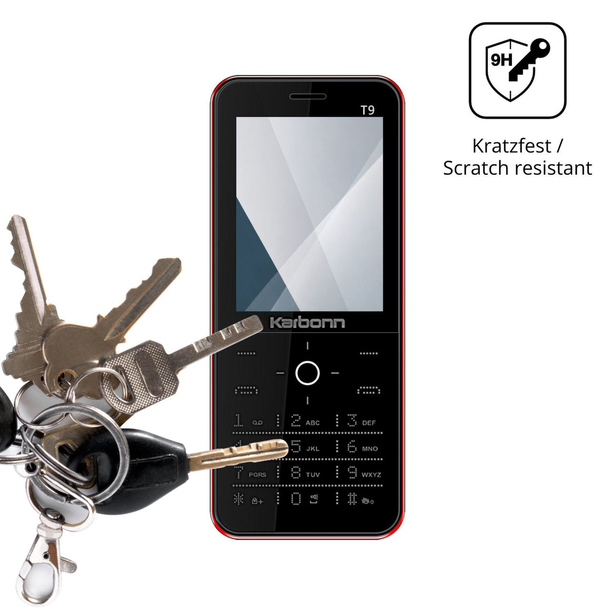 2x Screen Protector for Karbonn T9 Flexible Glass 9H dipos