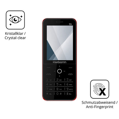 2x Screen Protector for Karbonn T9 Flexible Glass 9H dipos