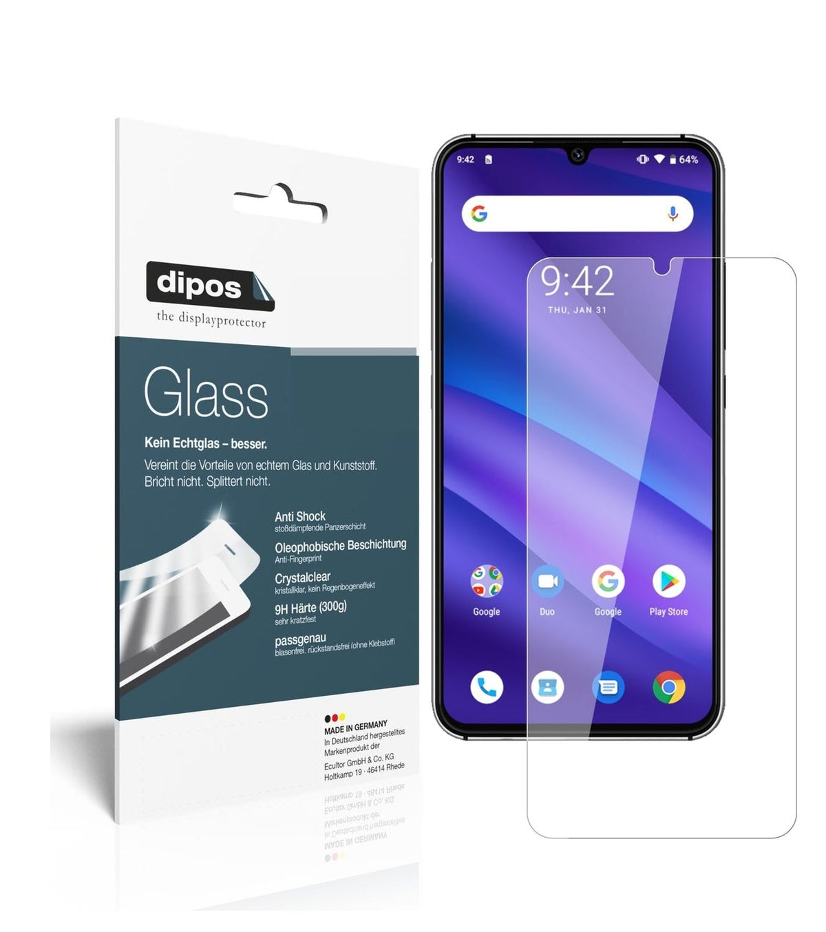 Screen Protector for I Umidigi A5 Pro I Flexible Glass I Film I 9H I dipos