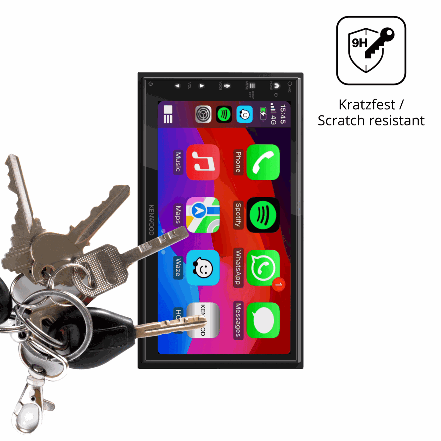 2x Screen Protector for Kenwood DMX5023DABS Flexible Glass 9H dipos