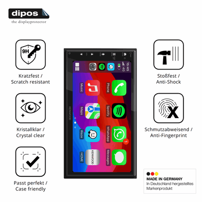 2x Screen Protector for Kenwood DMX5023DABS Flexible Glass 9H dipos