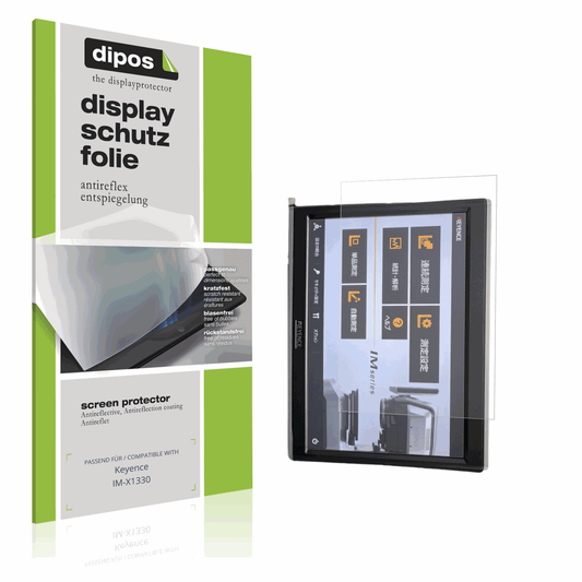Matte Displayschutzfolie von dipos passend für Keyence IM-X1330, präziser Zuschnitt und blasenfrei montiert