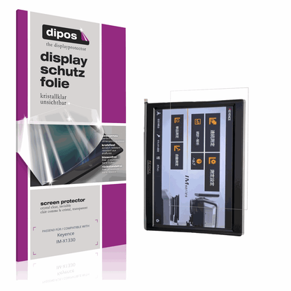 Klare Displayschutzfolie von dipos passend für Keyence IM-X1330, präziser Zuschnitt und blasenfrei montiert
