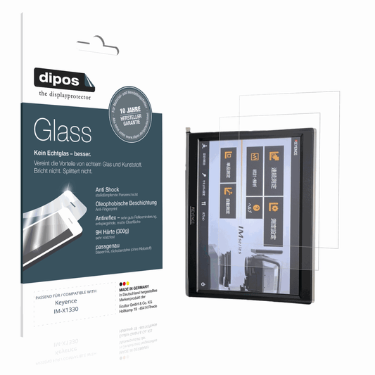 Matte Displayschutzfolie von dipos passend für Keyence IM-X1330, 9H kratzfest und blasenfrei montiert