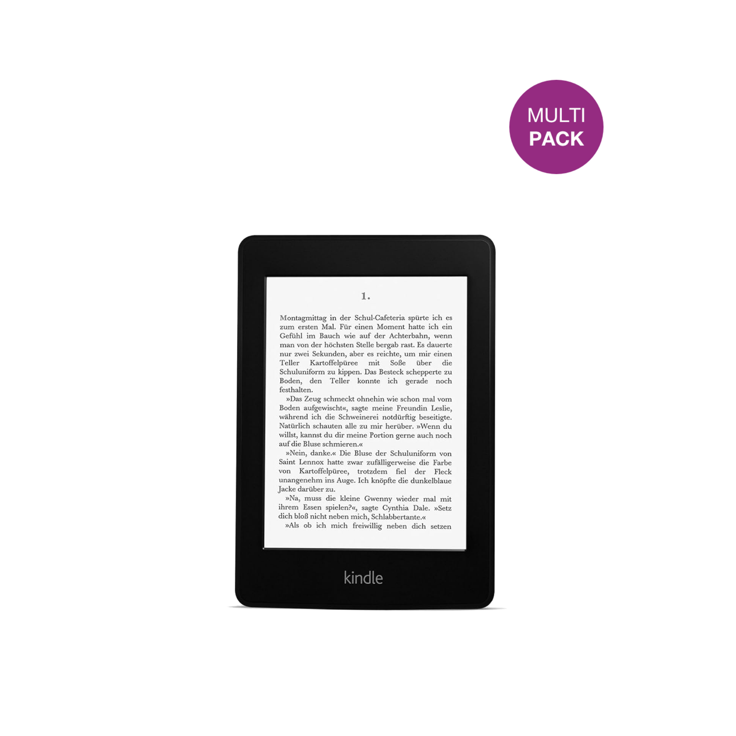 KindlePaperwhite 6 Zoll 2012 mit aufgebrachter dipos Displayschutzfolie, glasklare Darstellung ohne Einschränkungen