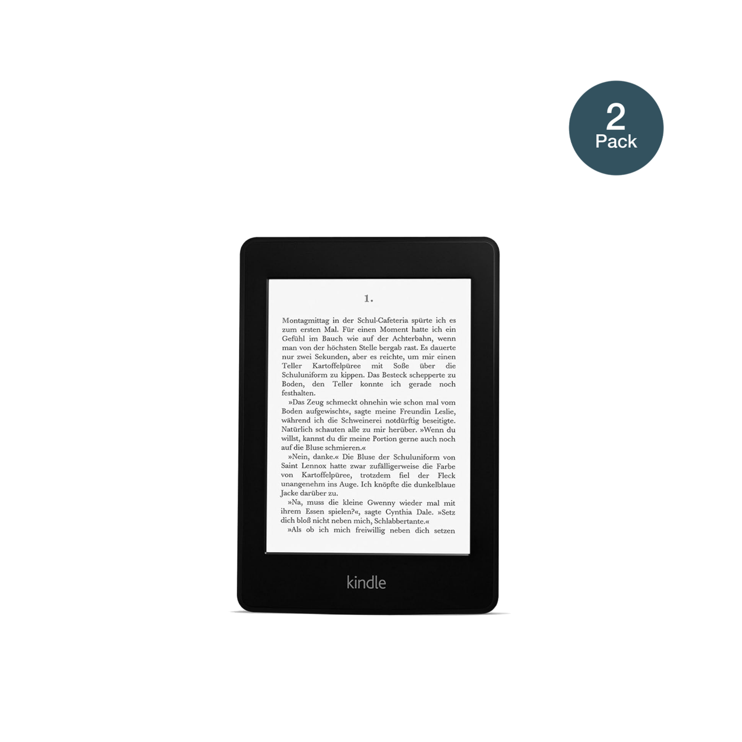 KindlePaperwhite 6 Zoll 2012 mit aufgebrachter dipos Panzerfolie, die lästige Fingerabdrücke minimiert