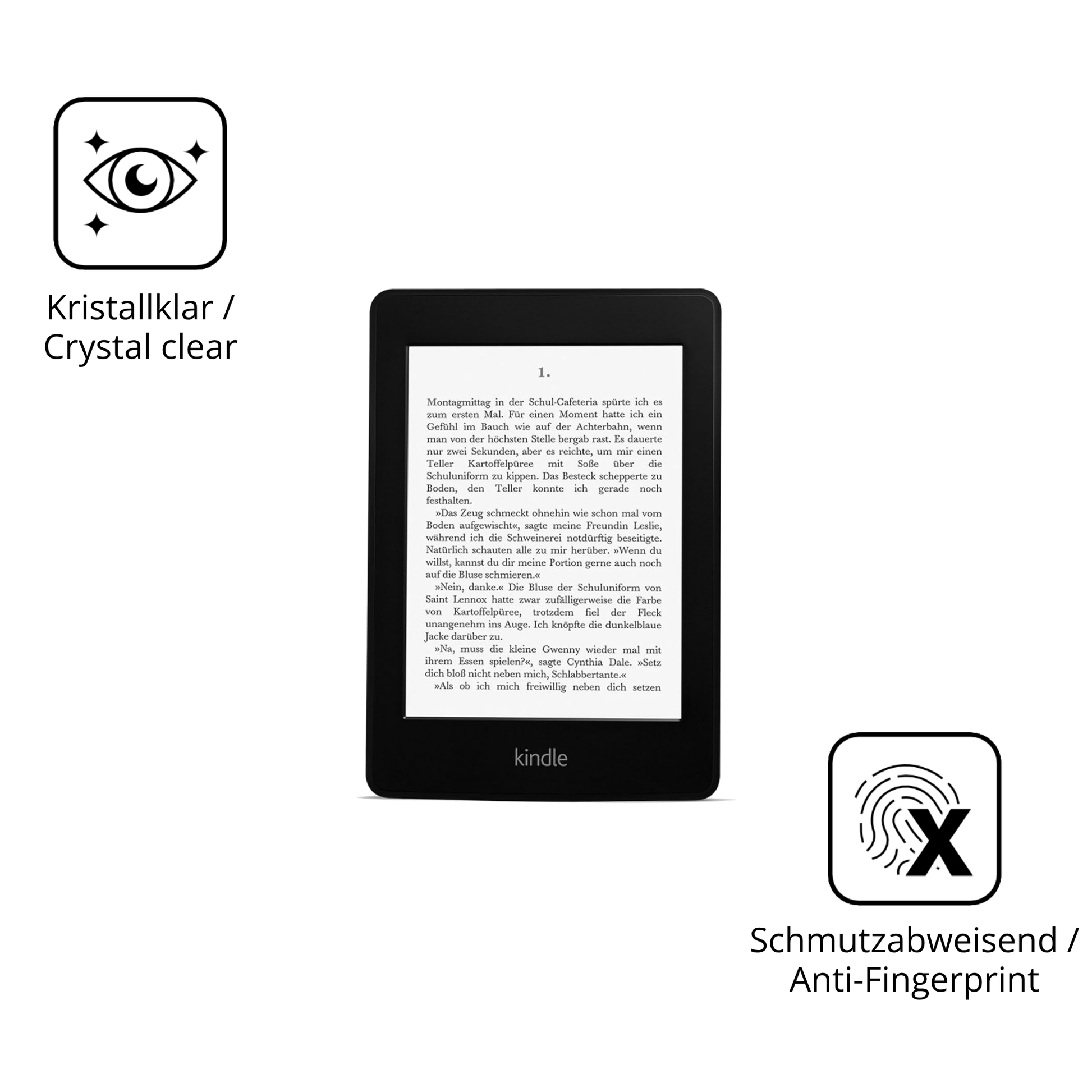 Flexible TPU-Folie passend zugeschnitten für Kindle Paperwhite 6 Zoll 2012, vollständige Abdeckung