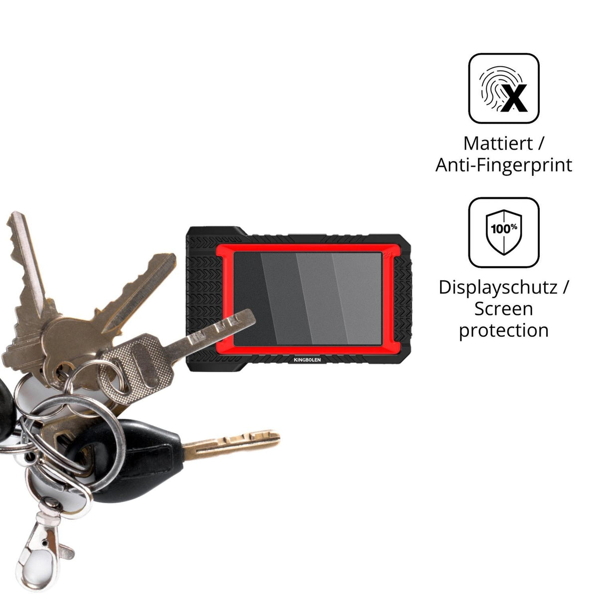 dipos Displayschutz für Kingbolen K7, mattierte Oberfläche, Blickschutzfilter und perfekter Passform