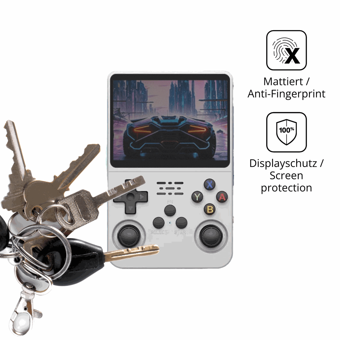 dipos Displayschutz für KINMRIS R36S 3.5 Zoll, mattierte Oberfläche, Blickschutzfilter und perfekter Passform