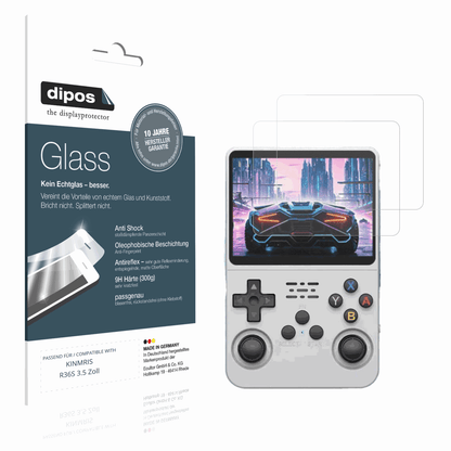 Matte Displayschutzfolie von dipos passend für KINMRIS R36S 3.5 Zoll, 9H kratzfest und blasenfrei montiert