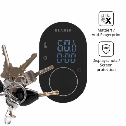 dipos Displayschutz für Klamer Sous Vide Stick, mattierte Oberfläche, Blickschutzfilter und perfekter Passform
