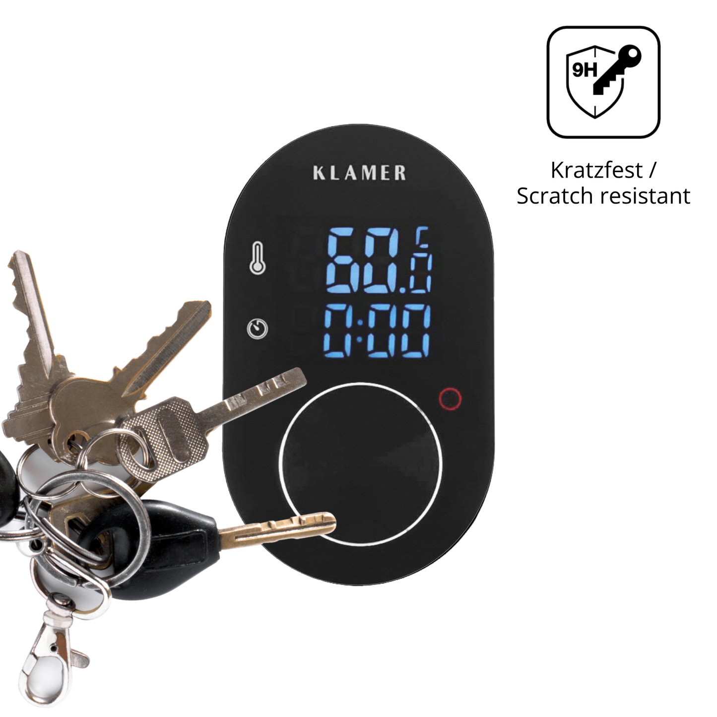 dipos Displayschutz für Klamer Sous Vide Stick, mattierte Oberfläche, robuste Festigkeit und perfekte Passform