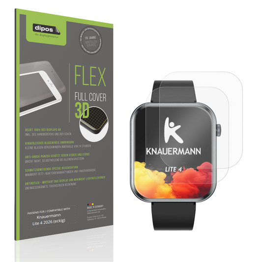 2x Full Cover Schutzfolie matt für Knauermann Lite 4 2026 (eckig)