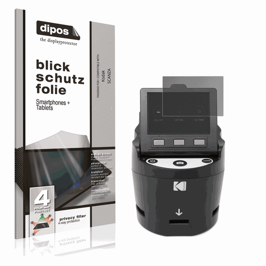 Blickschutzfolie von dipos passend für Kodak SCANZA, präziser Zuschnitt und blasenfrei montiert