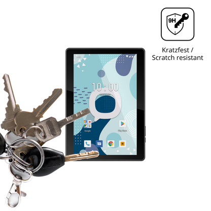 dipos Displayschutz für Konrow K-Tab 1004, transparente Oberfläche, perfekte Passform auch für die Rundungen