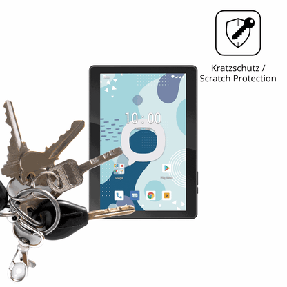 Schutz gegen Kratzer auf dem Konrow K-Tab 1005 Glas durch Schlüssel oder Ähnliches