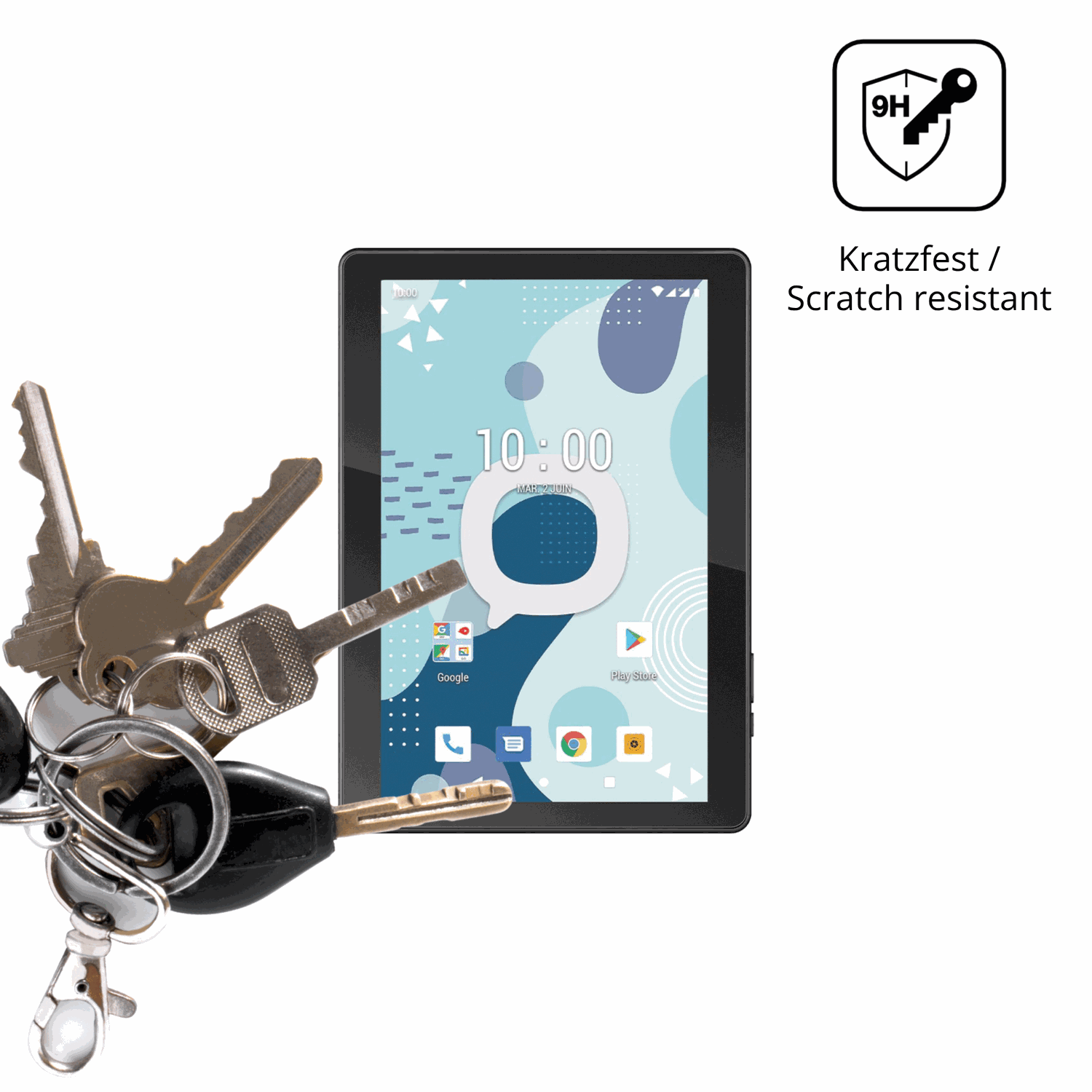 dipos Displayschutz für Konrow K-Tab 1005, mattierte Oberfläche, robuste Festigkeit und perfekte Passform