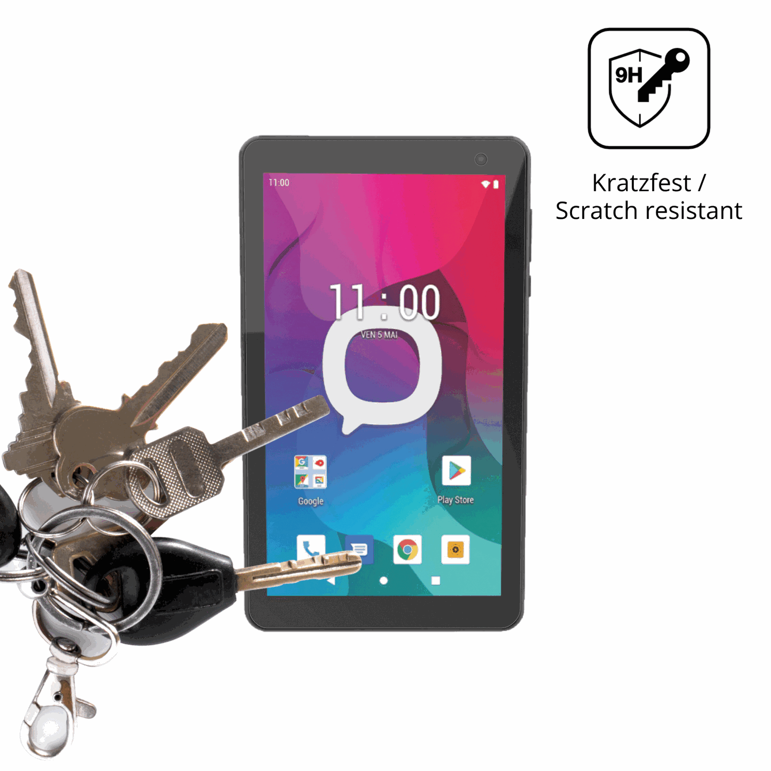 dipos Displayschutz für Konrow K-Tab 704, mattierte Oberfläche, robuste Festigkeit und perfekte Passform