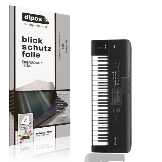 Blickschutzfolie von dipos passend für Korg Nautilus 61, präziser Zuschnitt und blasenfrei montiert