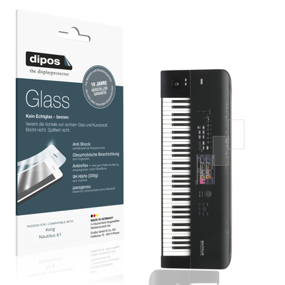 Matte Displayschutzfolie von dipos passend für Korg Nautilus 61, 9H kratzfest und blasenfrei montiert