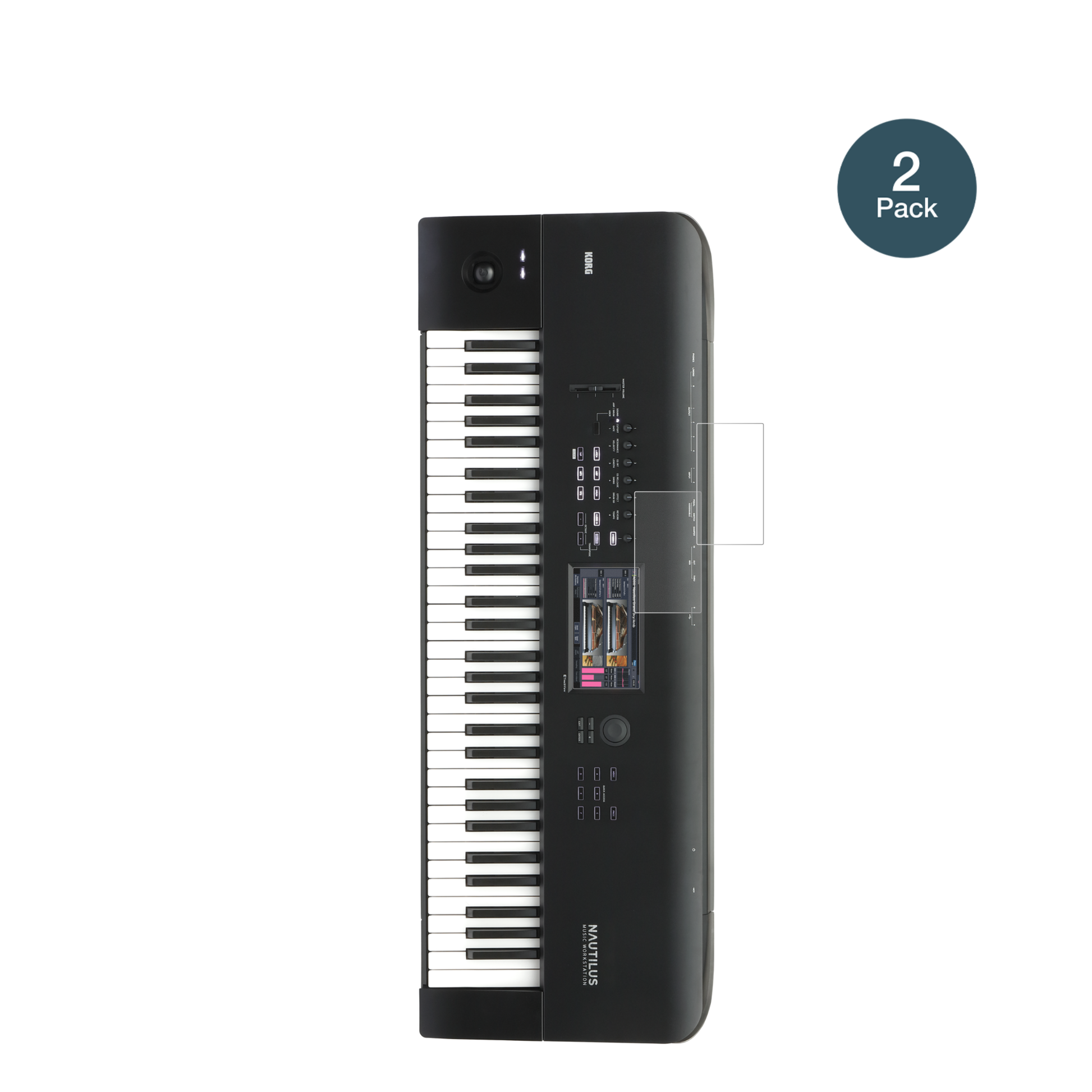 KorgNautilus 61 mit aufgebrachter dipos Panzerfolie, die lästige Fingerabdrücke minimiert