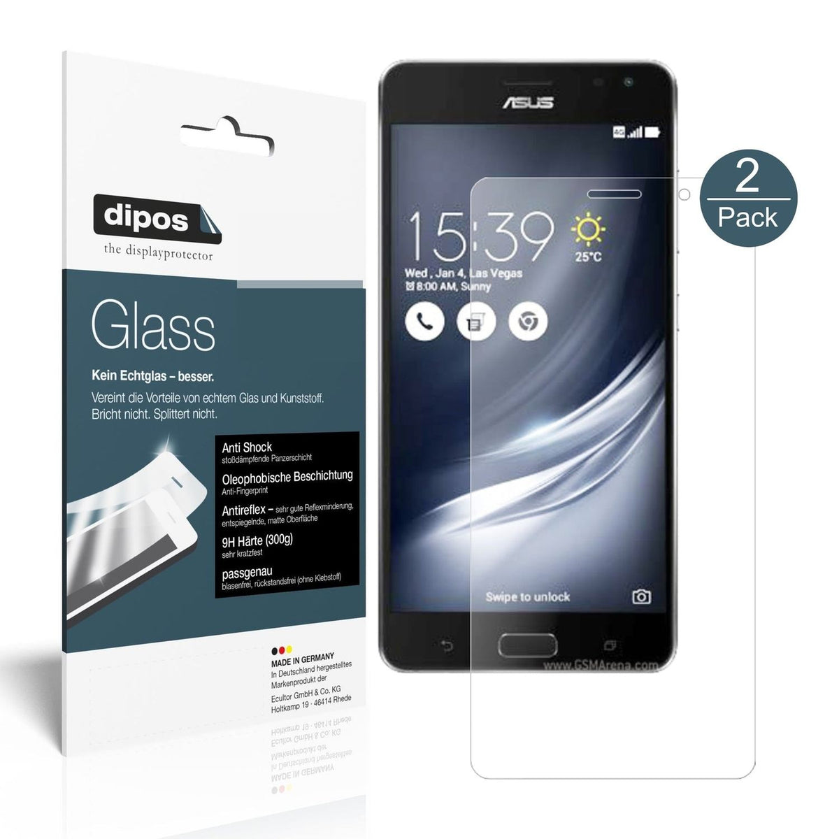 dipos 2x 9H Matte Screen Protector for Asus ZenFone AR