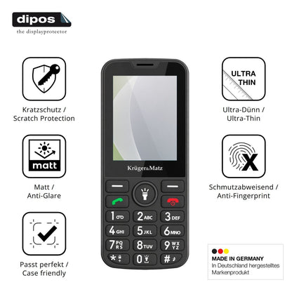 4x Screen Protector for Kruger Matz Simple 924 Protection Anti Glare dipos
