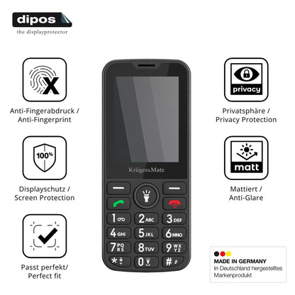 Screen Protector for Kruger Matz Simple 924 Privacy Filter 4-Way Protection 