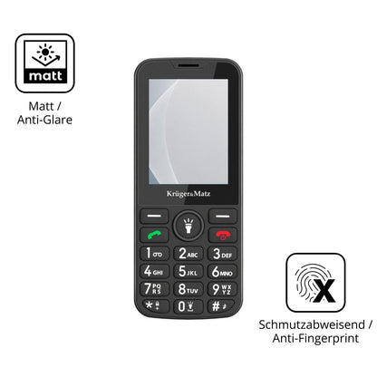 2x Screen Protector for Kruger Matz Simple 924 matte Flexible Glass 9H dipos