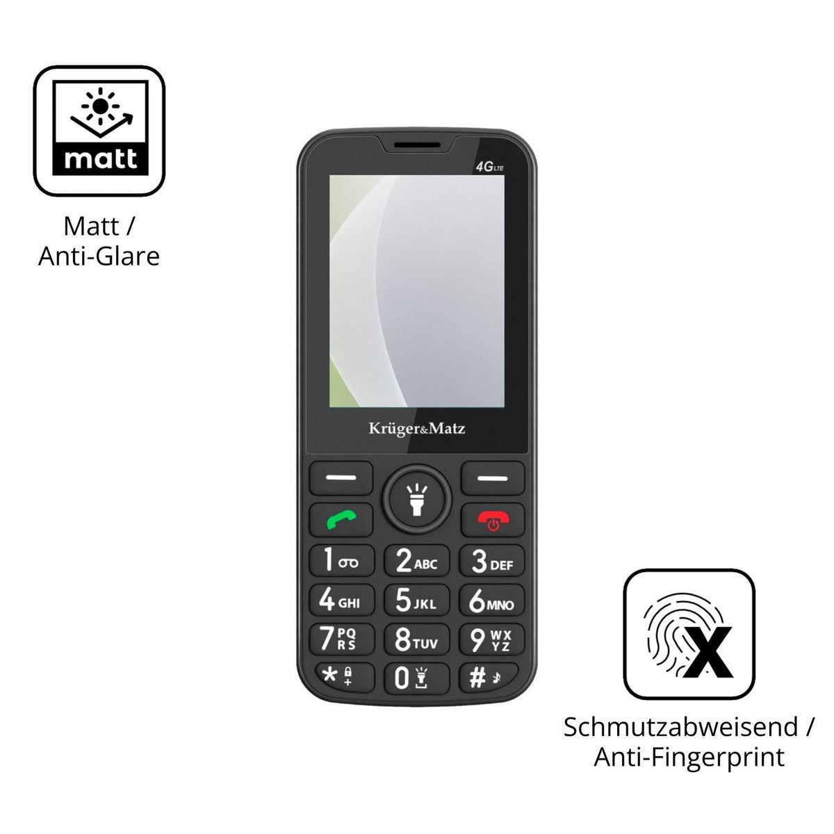 4x Screen Protector for Kruger Matz Simple 924 4G Protection Anti Glare dipos