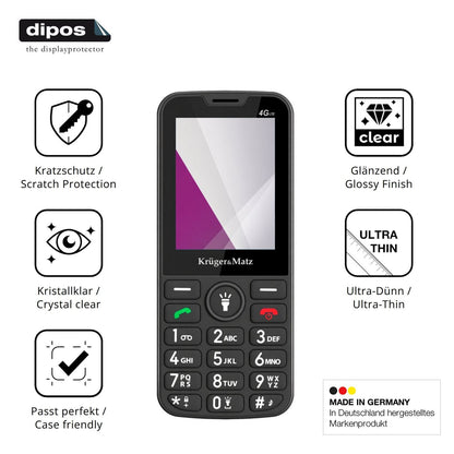 4x Screen Protector for Kruger Matz Simple 924 4G Protection Crystal Clear dipos