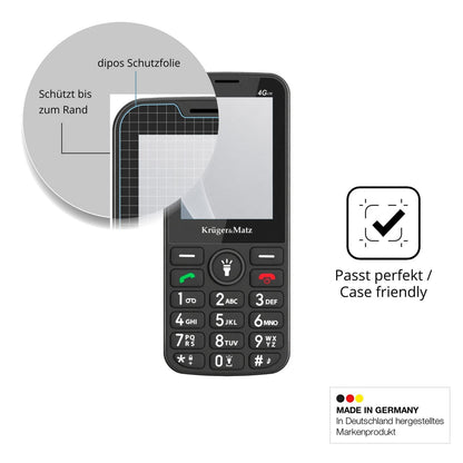 2x Screen Protector for Kruger Matz Simple 924 4G matte Flexible Glass 9H dipos