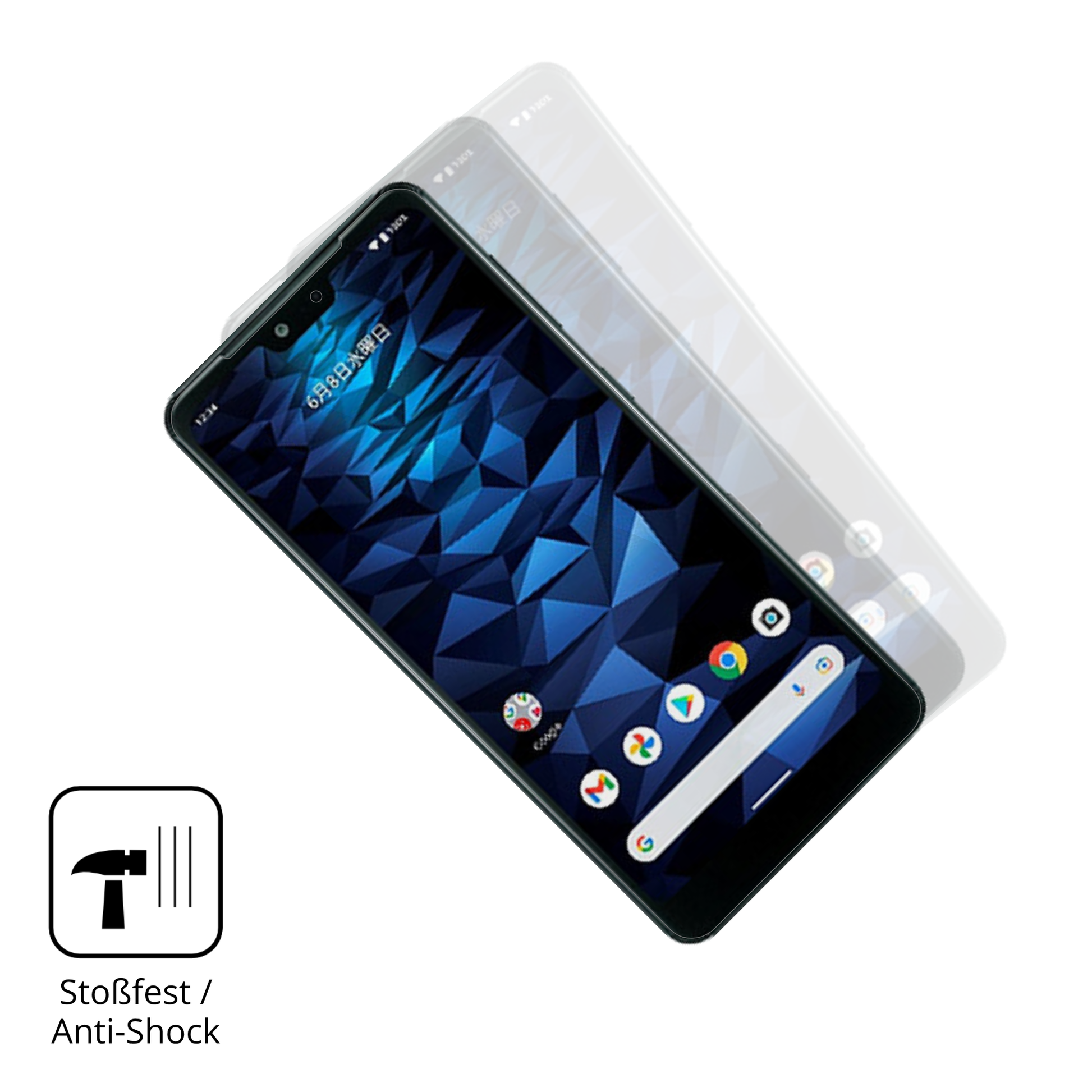 Schutz gegen Kratzer auf dem Kyocera Digno WX Glas durch Schlüssel oder Ähnliches