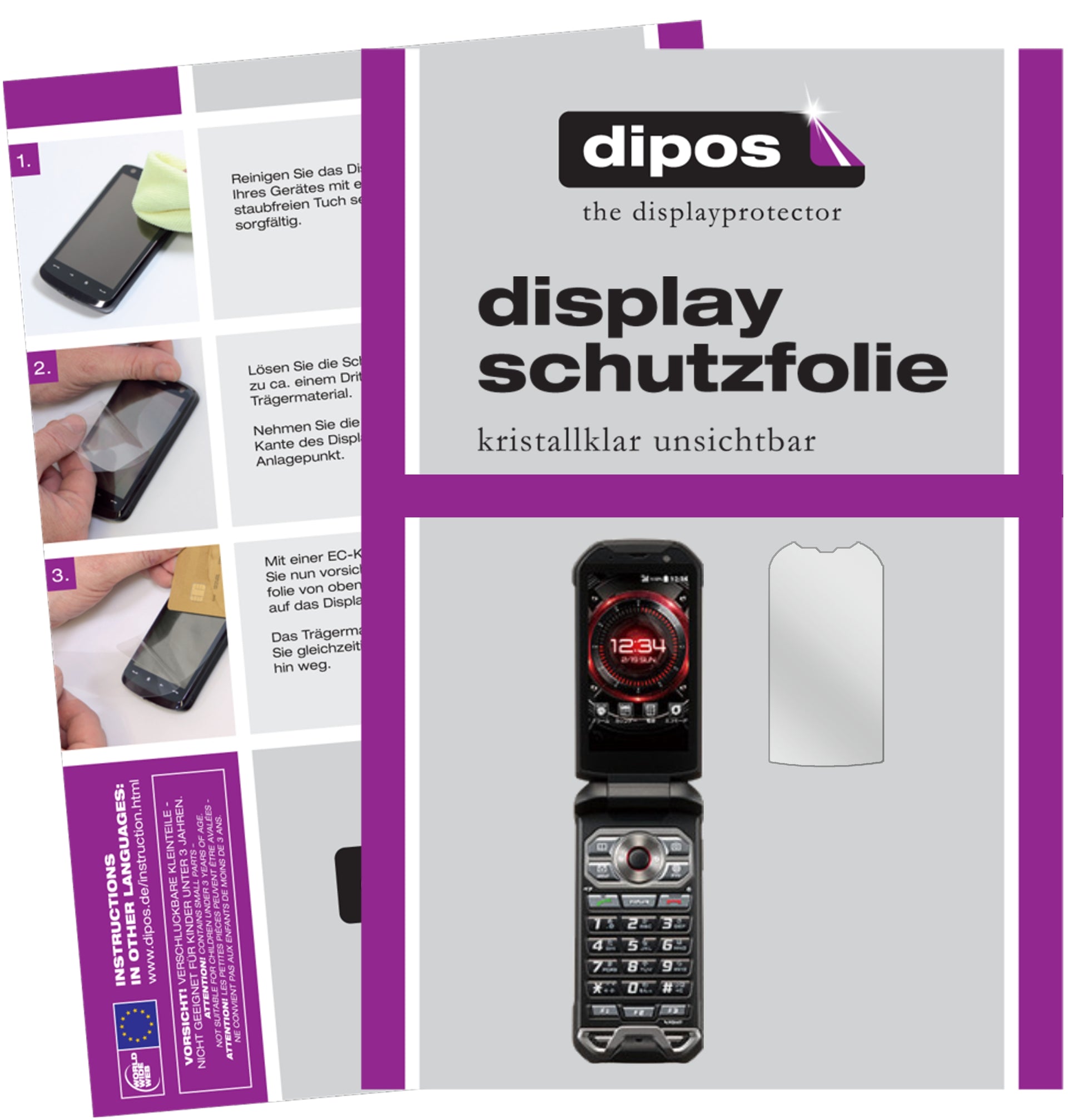 Kristallklare, dünne Schutzfolie: Kratzfest & passgenau für Kyocera-Torque X01