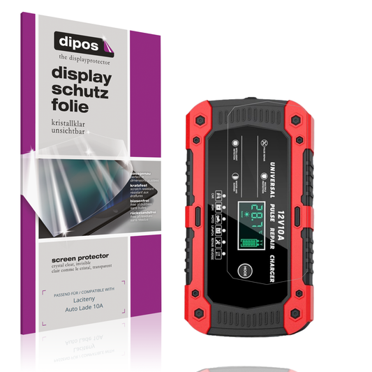 Klare Displayschutzfolie von dipos passend für Laciteny Auto Lade 10A, präziser Zuschnitt und blasenfrei montiert
