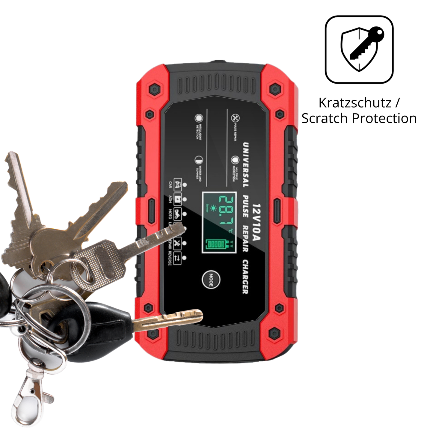 Schutz gegen Kratzer auf dem Laciteny Auto Lade 10A Glas durch Schlüssel oder Ähnliches