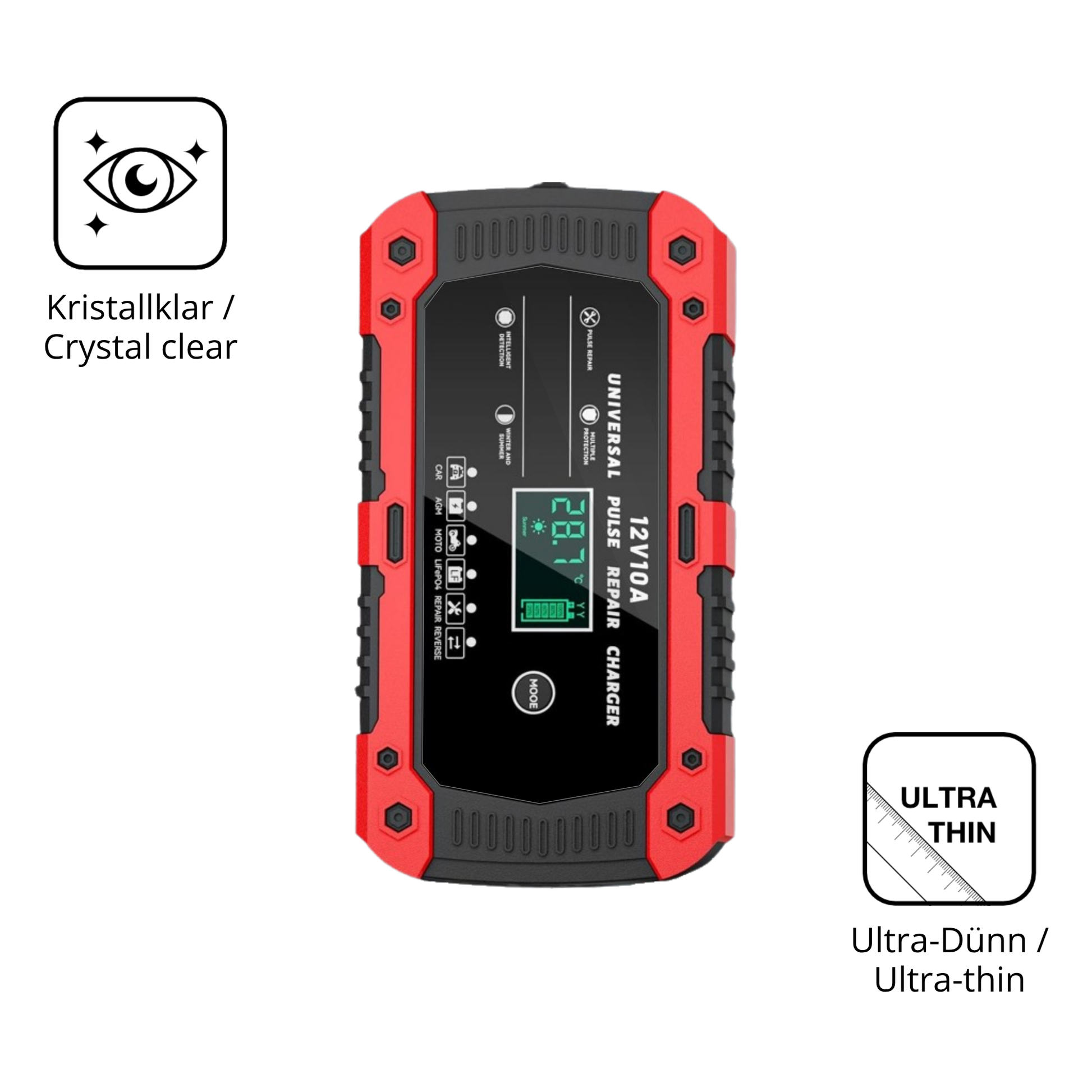 Dünne und klare Folie passend zugeschnitten für Laciteny Auto Lade 10A