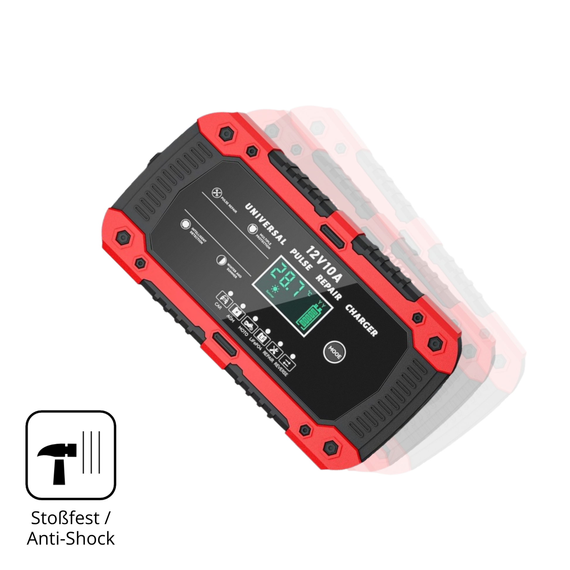 Schutz gegen Kratzer auf dem Laciteny Auto Lade 10A Glas durch Schlüssel, Stöße gegen die Tischkante oder Stürze
