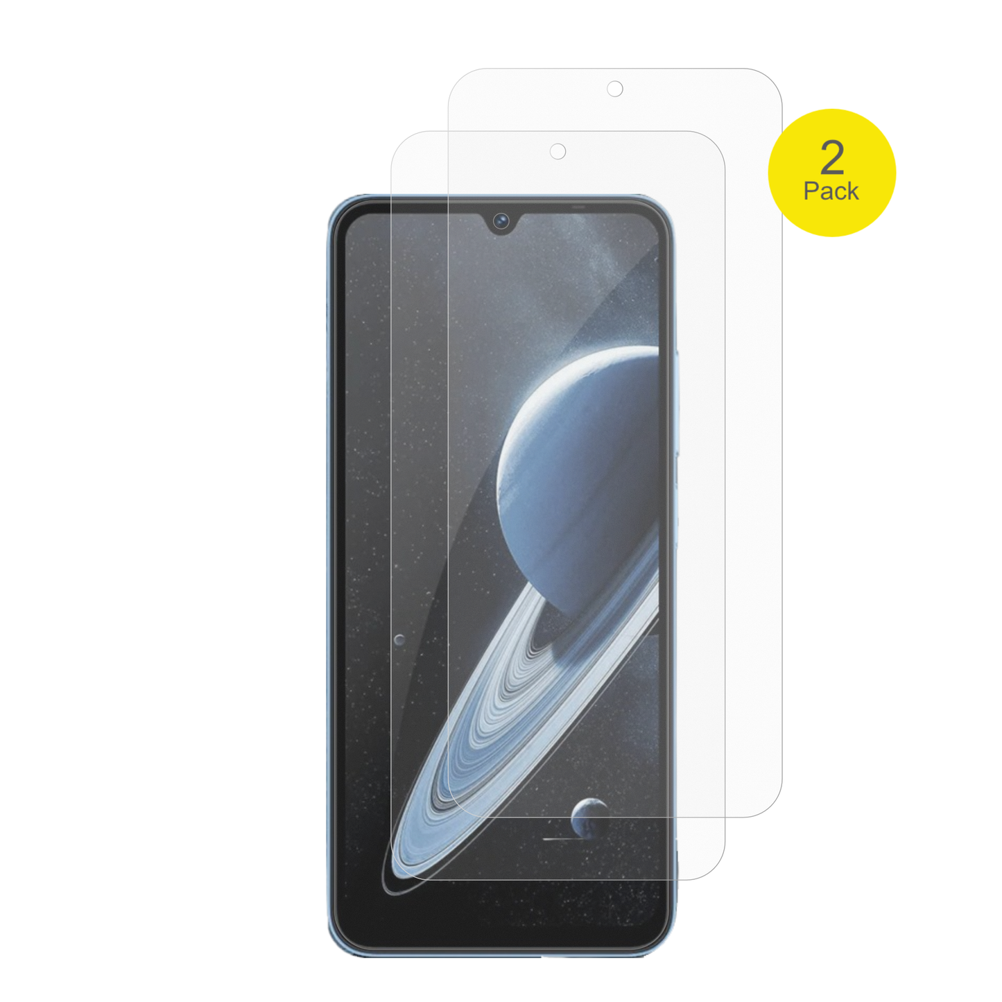 2x Full Cover Schutzfolie matt für Lagenio A12 Pro