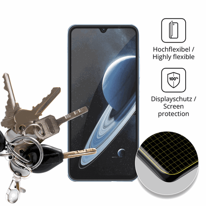 2x Full Cover Schutzfolie matt für Lagenio A12 Pro