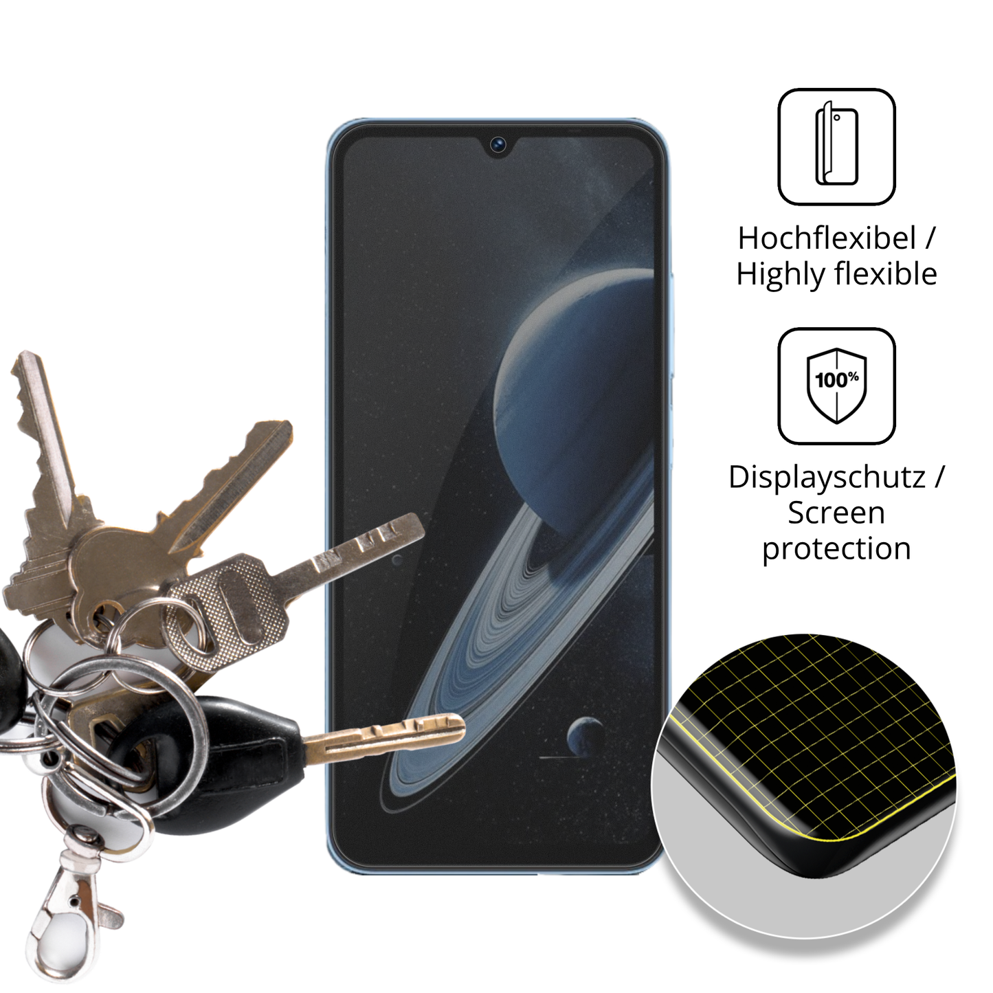 Full Cover Privacy Blickschutzfolie für Lagenio A12 Pro