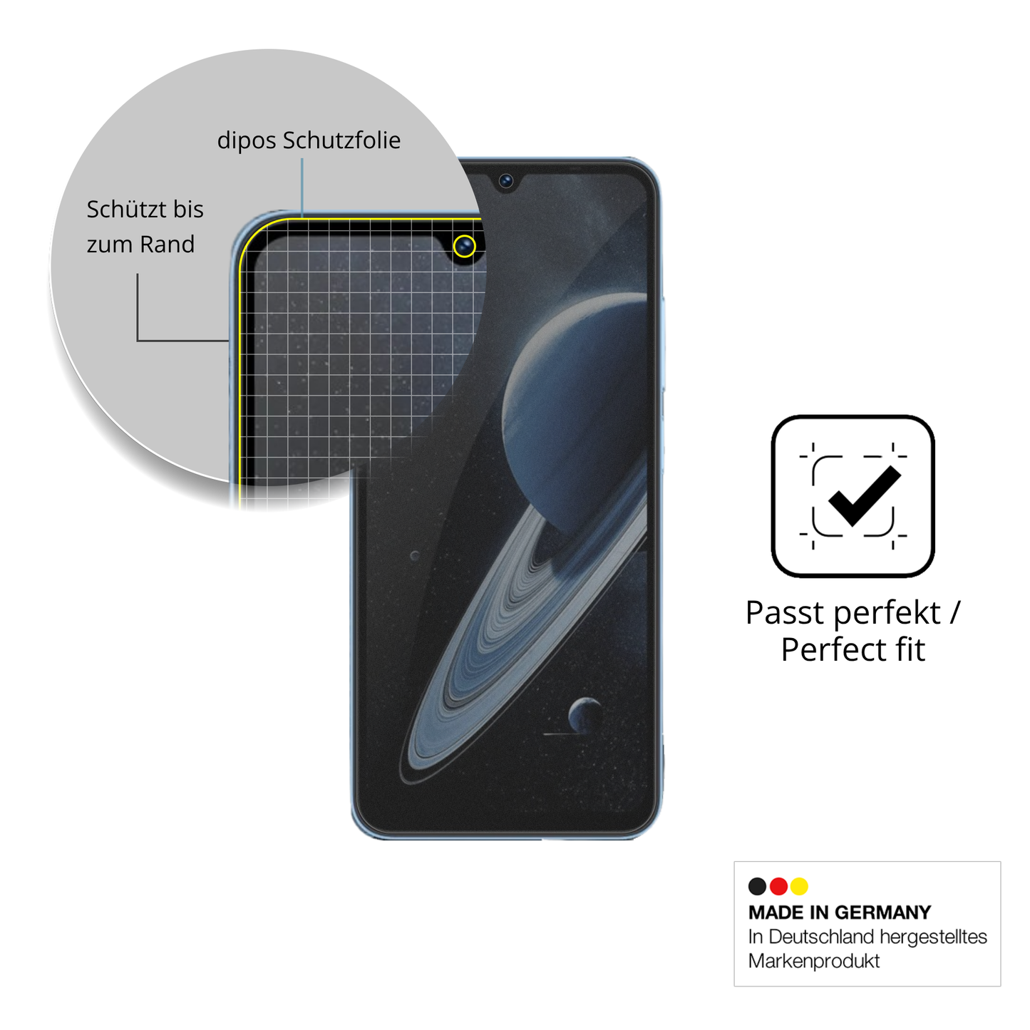 Full Cover Privacy Blickschutzfolie für Lagenio A12 Pro