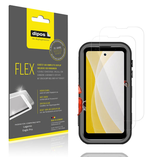 2x Screen Protector for Lagenio Eagle Pro Protective Film covers 100% dipos Flex