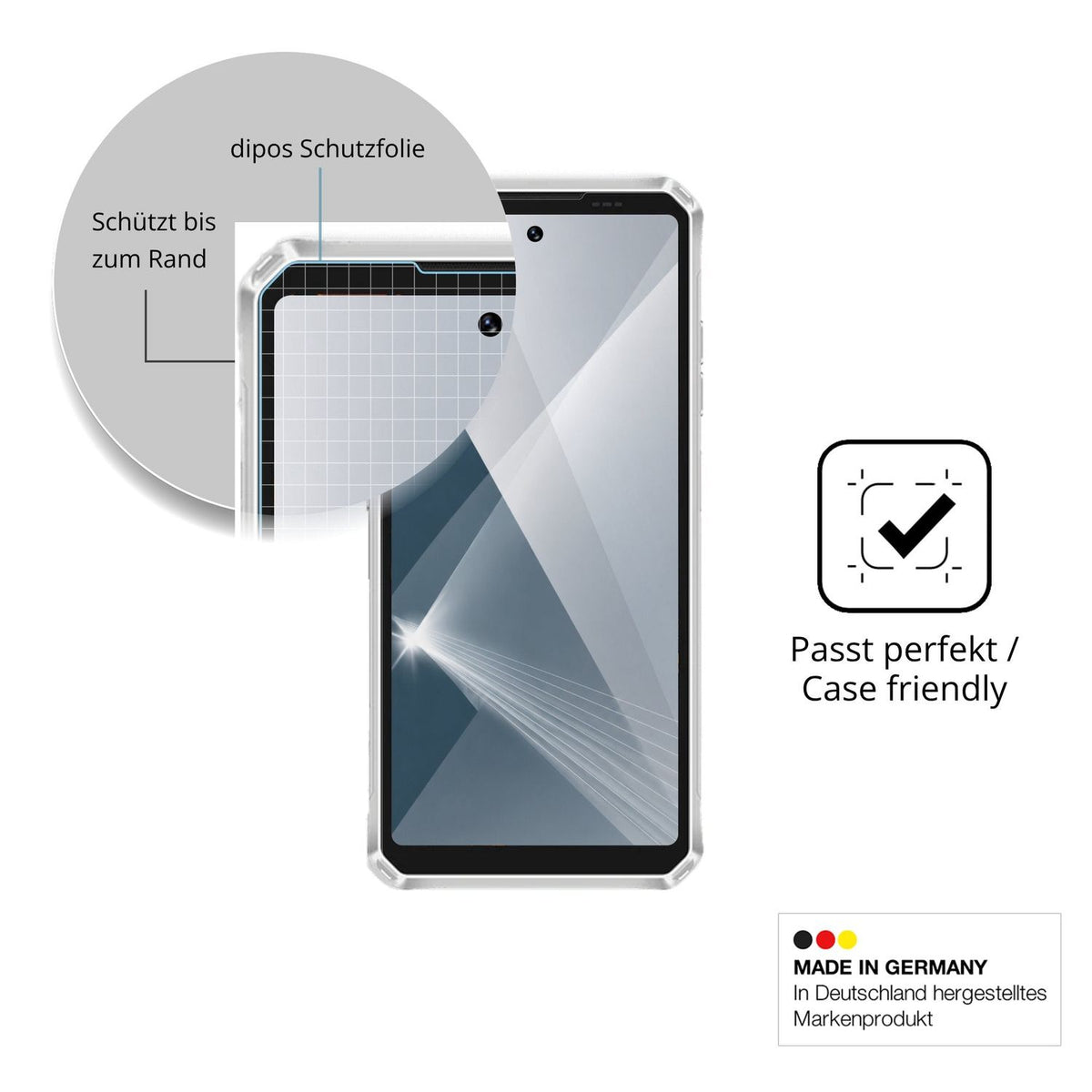 2x Screen Protector for Lagenio Panther 1 Flexible Glass 9H dipos