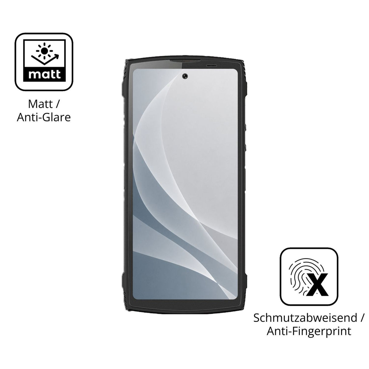 2x Screen Protector for Lagenio Panther 2 matte Flexible Glass 9H dipos