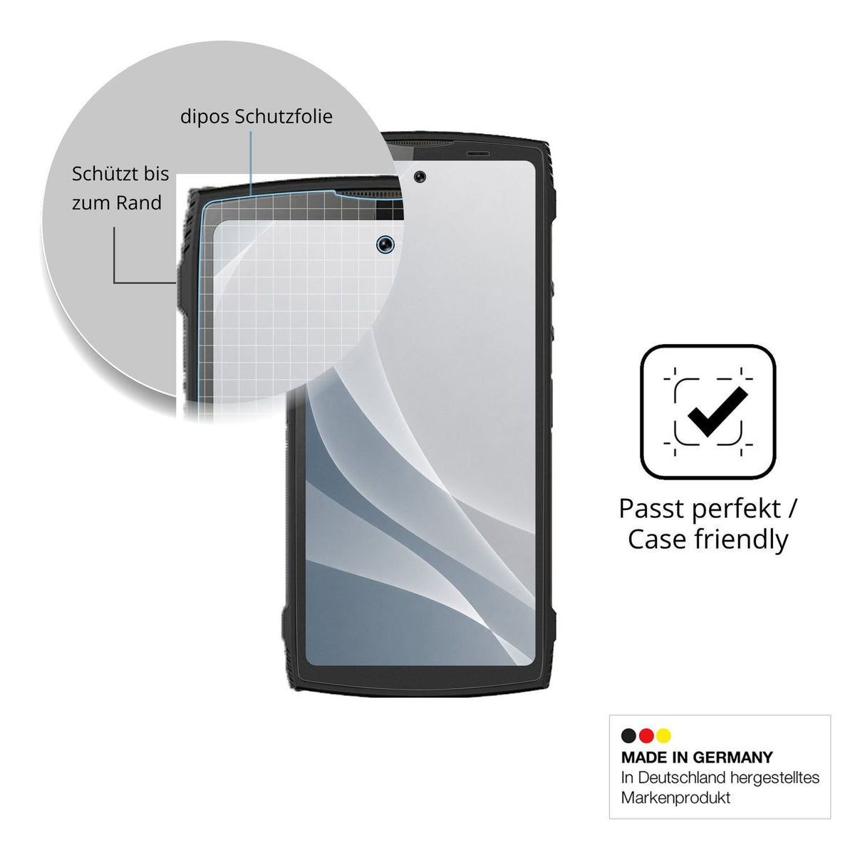 2x Screen Protector for Lagenio Panther 2 matte Flexible Glass 9H dipos