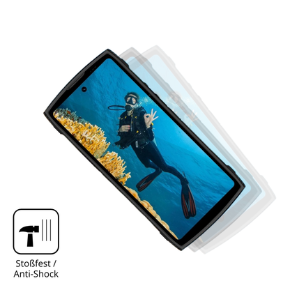 Schutz gegen Kratzer auf dem LAGENIO Panther2 Pro Glas durch Schlüssel, Stöße gegen die Tischkante oder Stürze