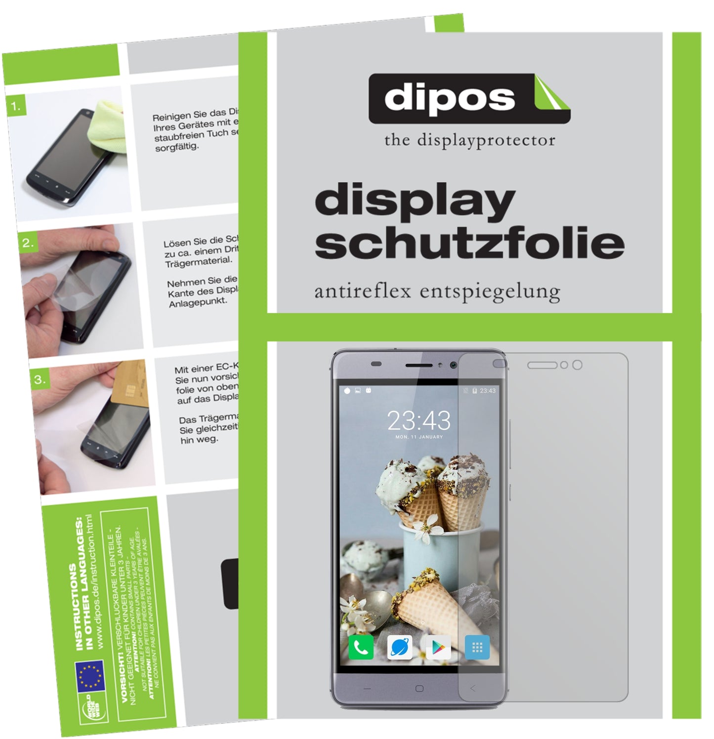 Mattes Panzerglas: Entspiegelte, dünne Folie, Fingerabdruckresistenz und Bildschirmschutz für Landvo-XM300