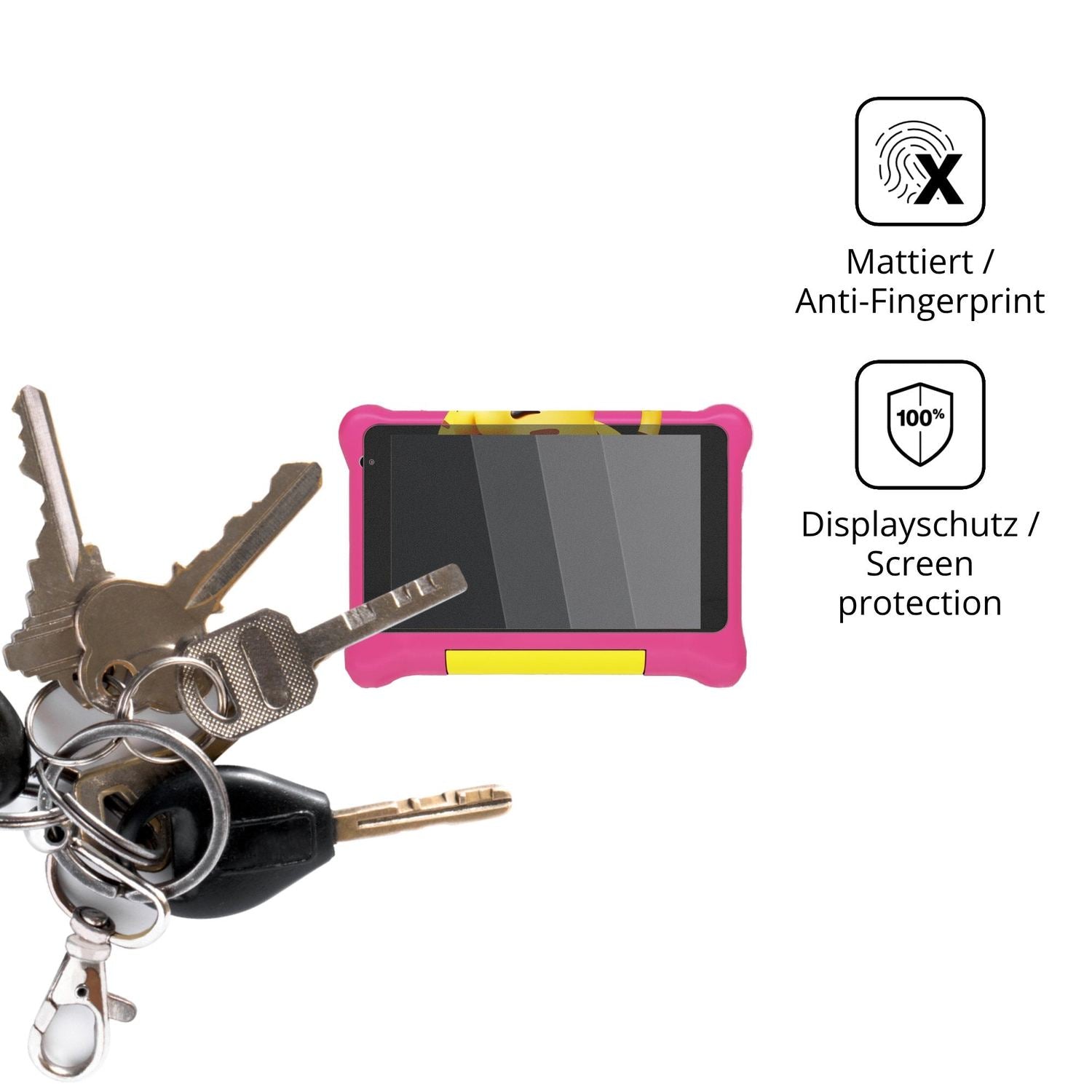 dipos Displayschutz für Laptok TK707, mattierte Oberfläche, Blickschutzfilter und perfekter Passform