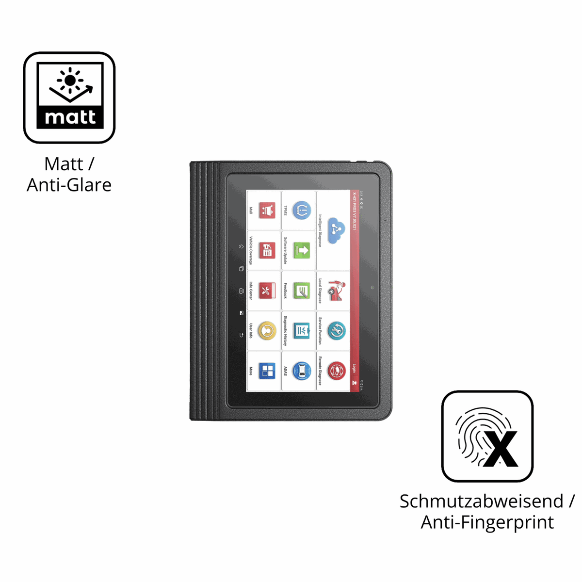 2x Screen Protector for Launch X-431 V+ 2026 10.1 matte Flexible Glass 9H dipos